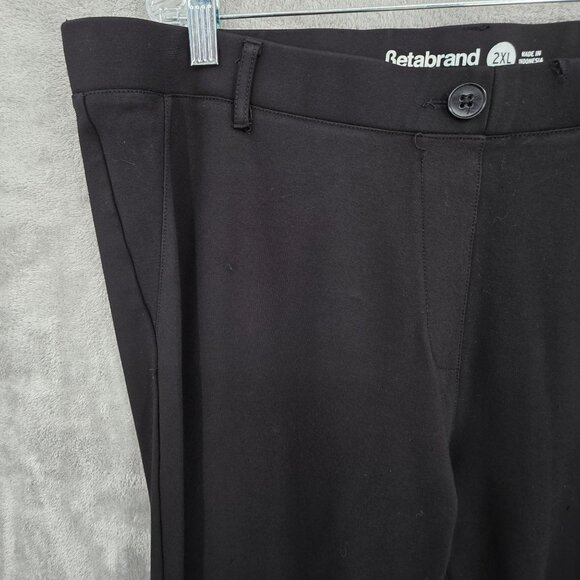 Betabrand Classic Dress Yoga Bootcut Pants 2XL Black Pull On Comfort Office Work - Picture 3 of 8